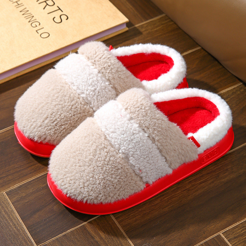 Wholesale warm non-slip autumn and winter indoor home furnishing feeling fur slippers